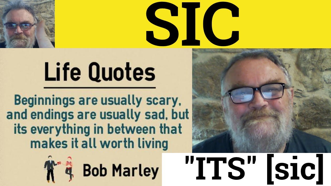 How to use the word SIC in a sentence?