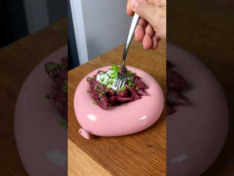Paste DUE ingredienti ALLA BARBABIETOLA 💖 stracciata, parmigiano al basilico #shorts