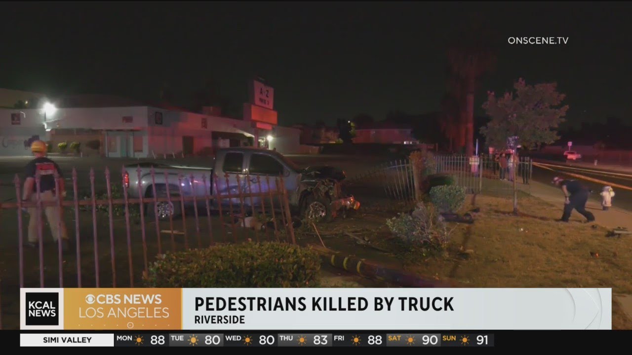 Riverside pickup truck crash kills pedestrians; teen detained