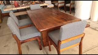 Comedor de Parota 4 sillas 1 banca