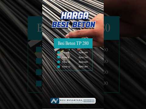Update harga besi beton, Tersedia merek HKHK, BHS dll 🥳#besibetonsni #trending