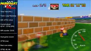 MK64 - World Record tie on Luigi Raceway - 37"61 (NTSC: 31"28) by Matthias Rustemeyer