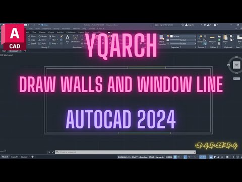 YQArch How to draw a door and window in AutoCAD 2024