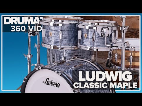 Ludwig Classic Maple Drum Kit, Sky Blue Pearl, 360 Rotation Video from Drumazon