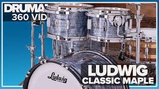Video thumbnail for Ludwig Classic Maple Drum Kit, Sky Blue Pearl, 360 Rotation Video from Drumazon by Drumazon Drum Store