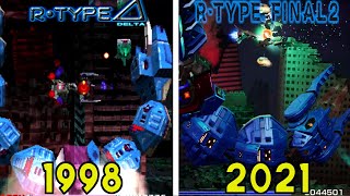 R-Type Final 2 (Switch) - DLC Set 2 Homage Stages | Original vs Remastered Comparison