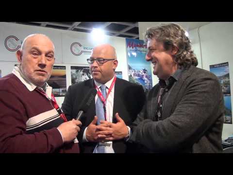 FM Media und Dennis King während der Fachmessetage auf der ITB in Berlin ( 7.März 2013) lustig