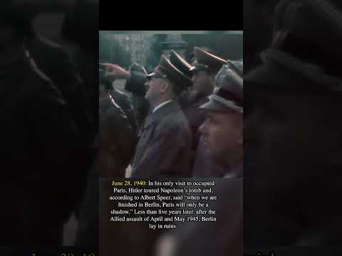 Hitler Tours Occupied Paris | June 28, 1940 | Colorized