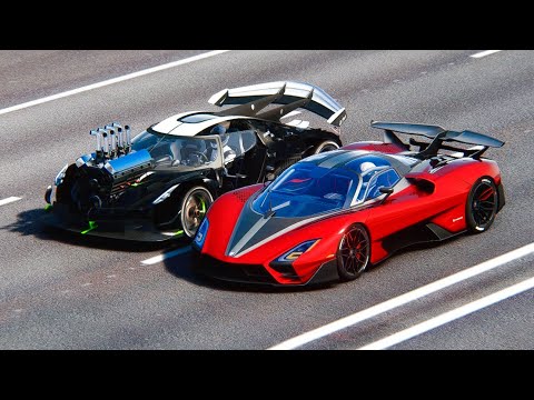 2022 SSC Tuatara Aggressor vs Koenigsegg Dragster - Drag Race 20 KM