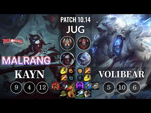 KT Malrang Kayn vs Volibear Jungle - KR Patch 10.14