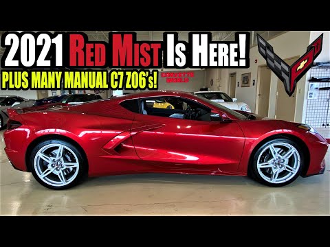 Gorgeous RED MIST 2021 C8 at Corvette World & a BUNCH of MANUAL C7 Z06's!