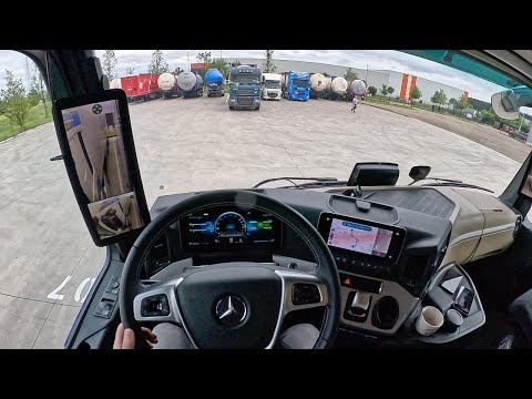 🚛 Fahrt im Luxus-Mercedes Actros L - Von Lommel bis zur niederländischen Grenze! 🇧🇪🇳🇱