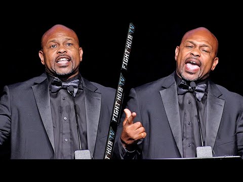 ROY JONES JR BUSTS OUT IN "YALL MUST'VE FORGOT" RAP AT HALL OF FAME INDUCTION SPEECH