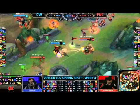 EU LCS Spring 2015 W4D2: Fnatic vs Copenhagen Wolves Highlights