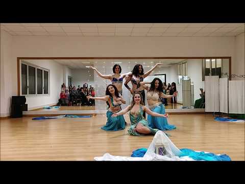 Katreen Derouet and Ya Banat - Veil & Drum solo belly dance in Mestre - Venezia