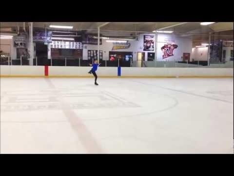 Figure Skating Practice: 10-05-12 (double flip, axel, double loop, broken leg spin)