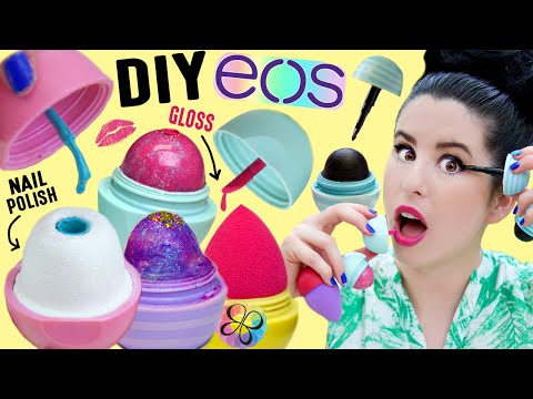 DIY EOS BEAUTY | EOS Nail Polish | EOS Beauty Blender | EOS Lip Gloss | EOS Galaxy Eyeshadow, Liner! Video