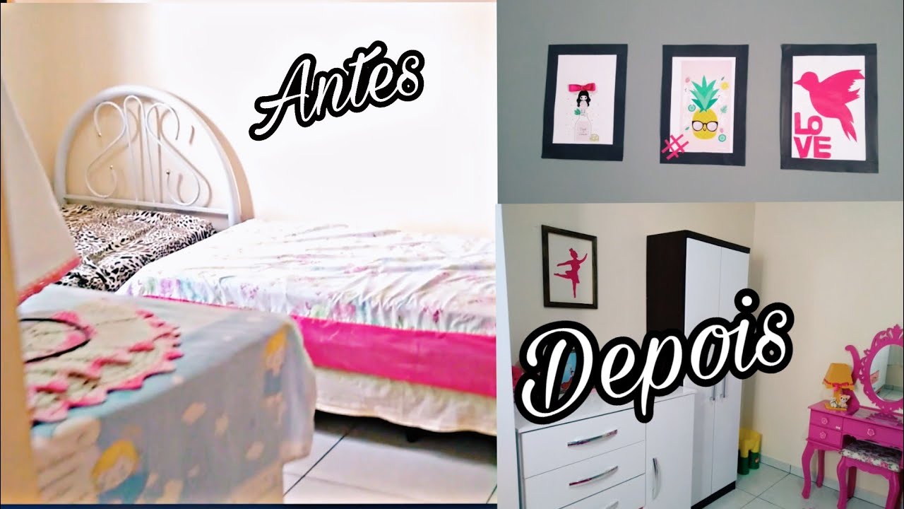 DIY Transformação completa do quarto gastando pouco | Cantinho da Jé