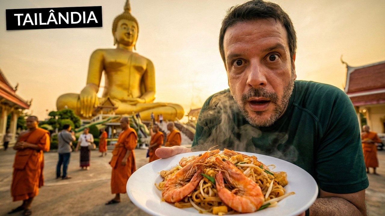 COMENDO no TEMPLO do MAIOR BUDA da Tailândia!! 🍲 🇹🇭