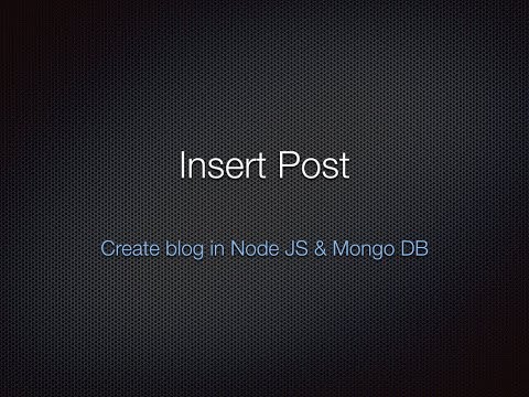 3. Create a Post from Admin Panel - Create a Blog in NodeJS & MongoDB