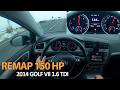 Remapped 150HP 2014 Volkswagen Golf VII 1 6TDI POV DRIVE