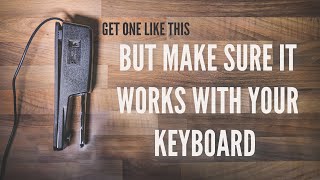 Video thumbnail for What type of keyboard sustain pedal should I buy? Why is my keyboard pedal not working/backwards? by Piano From Scratch