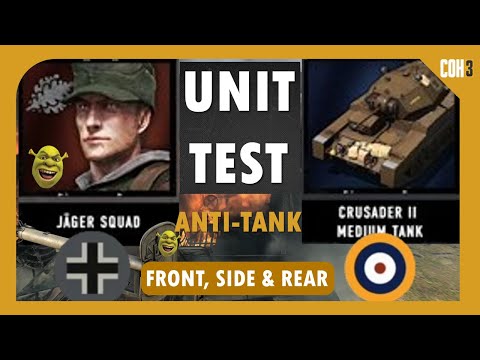 Jaegerschrek (Wehrmacht) vs Crusader (UK) - All Armor Angles | Unit Test | Company of Heroes 3