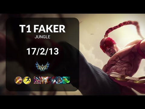 T1 Faker Lee Sin vs Karthus JUNGLE - KR CHALLENGER Patch 13.18