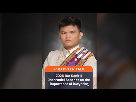 Bar 2025 topnotcher Jhenroniel Sanchez: An engineer and now a lawyer too