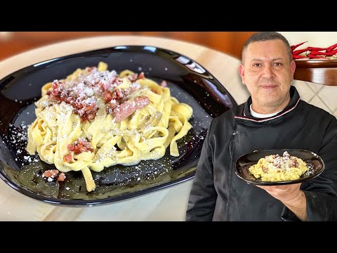 TAGLIATELLE FATTE in CASA con Carciofi e Guanciale - Pasta fresca all'uovo