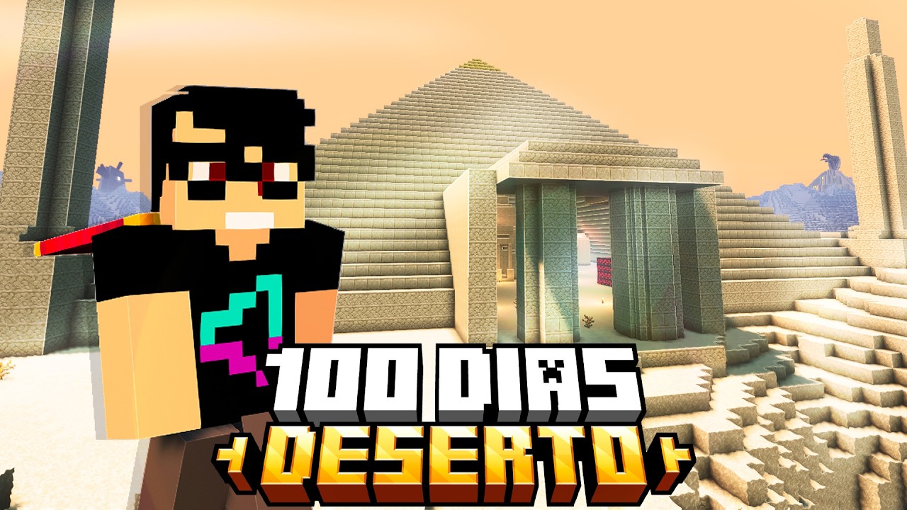 Sobrevivi 100 dias SOMENTE NO DESERTO no Minecraft - TODOS OS BIOMAS O FILME