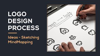 Logo Design Process - Idea, Mind Mapping, Sketching, Sketch to vector