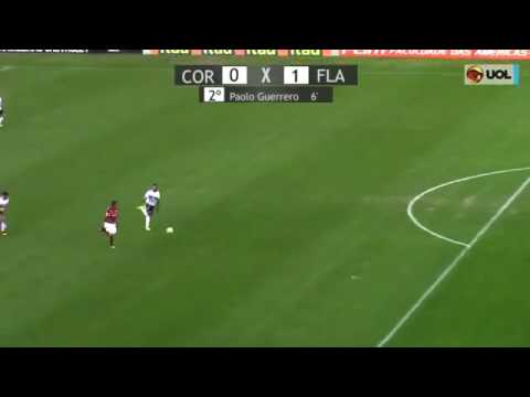 1º Gol do Fla Guerrero Coritiba 0 x 1 Flamengo Brasileiro Série A 2016.