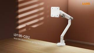 Nova Slim Mechanical Spring Monitor Arm | LDT105-C012 | LUMI