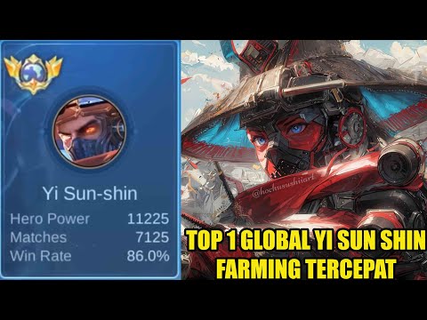 FASTEST FARMING RECORD TOP 1 GLOBAL YI SUN SHIN 7 MINUTES LEVEL 15 - YI SUN SHIN MOBILE LEGENDS