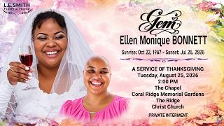 A Service of Thanksgiving for the Life of Gem Bonnett