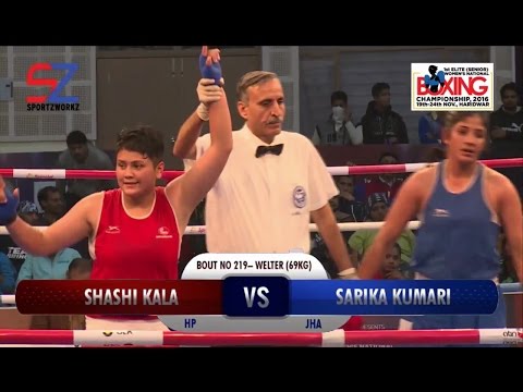 Shashi  Negi's Semifinal's  bout  in 1st Elite (Senior) Women's National Boxing Championship, 2016