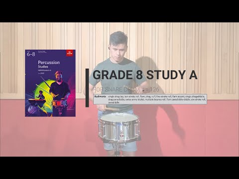 ABRSM Percussion 2020 - G8 Snare Drum Study A