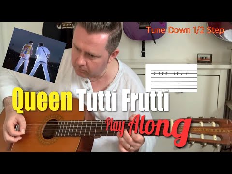 Queen Tutti Frutti Live 86 Acoustic Guitar Tab Play Along - Magic Tour Budapest 1986