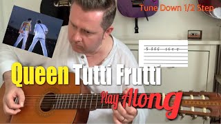 Queen Tutti Frutti Live 86 Acoustic Guitar Tab Play Along - Magic Tour Budapest 1986