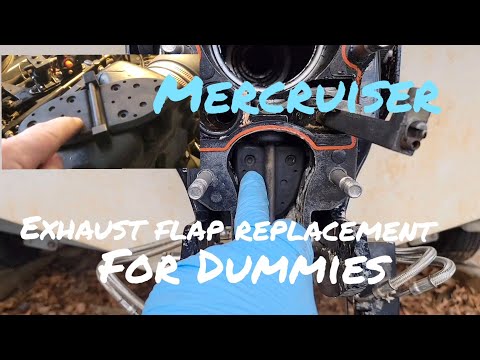 Replace Mercruiser exhaust flaps the easy way,no riser removal #trending #viral