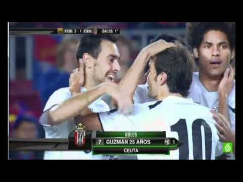 El gol ceutí de Guzman en el Camp Nou