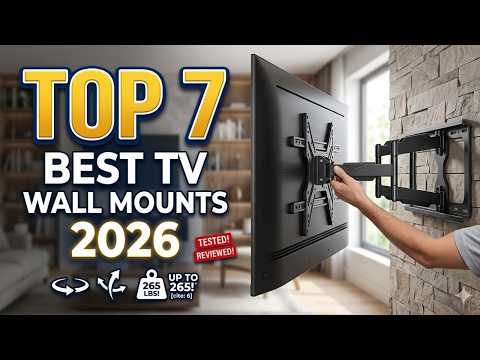 TV Bracket, Long Arm TV Mount, Full Motion Wall Bracket Fits, VESA 400x400mm Compatible, Holds Up to 45kg TV Mount TV Stand video review thumbnail
