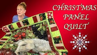 Christmas Panel Quilt | Susan Winget | The Sewing Room Channel