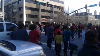 Northeast-Macon High School Band at the Christmas Parade in Macon, GA 12-6-15