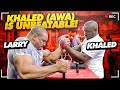 KHALED (AWA) BEATS LARRY ARM WRESTLING! CAN LARRY STOP SCHOOLBOY?