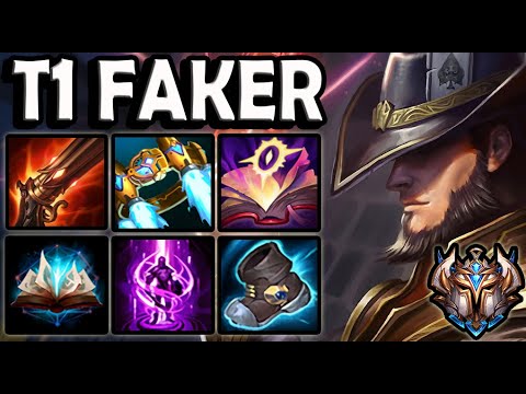 T1 Faker TWISTED FATE MID vs AHRI - Patch 10.25 Ranked Korea ✅