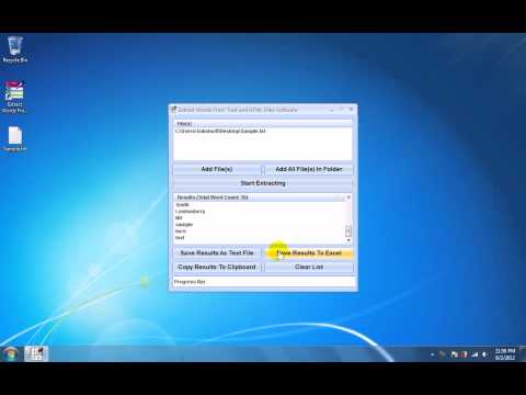 Extract Words From Text and HTML Files Software