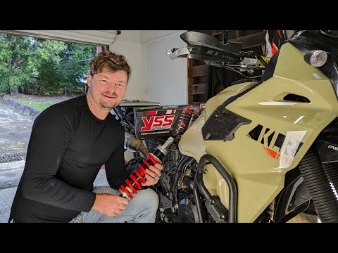 YSS shock install | Gen 3 Kawasaki KLR 650 | MASSIVE suspension upgrade
