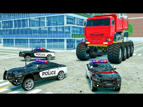 Monster Wheels VS Sgt. Lucas | Heroes Cars Cartoon | Fire Truck Cartoon for Kids